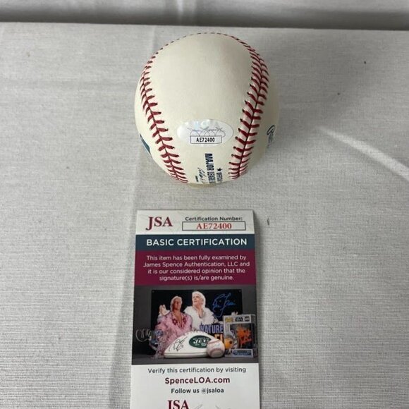 Milt Thompson signed 08 ws champs 93 09 nl champs autographed OMLB baseball JSA - Picture 3 of 3